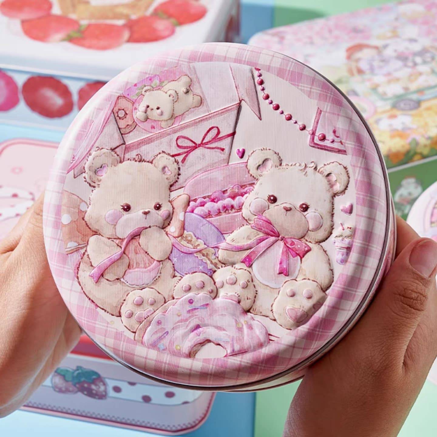 قوطى فلزى فانتزى گرد طرح 3