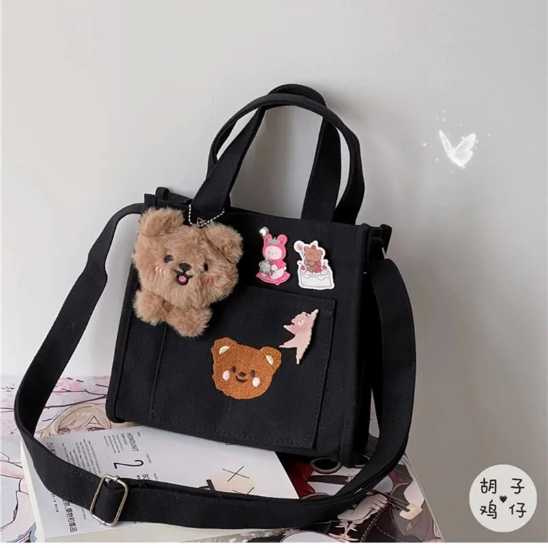 کیف خرسی گلدوزی مشکی 🖤🧸