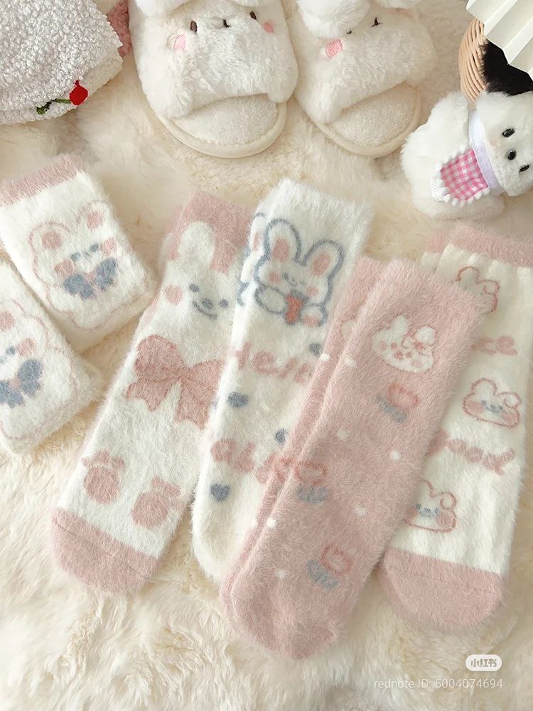 جوراب زمستونی خرگوشی پاپیونی🐰