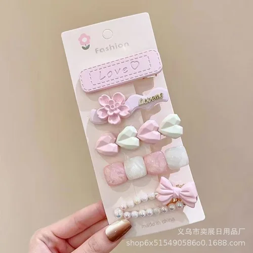 ست گیره قلب و گل پاپیونی 🎀