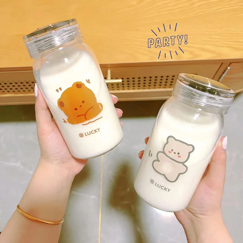 ماگ شیشه ای خرس بدون نشتی 🧸