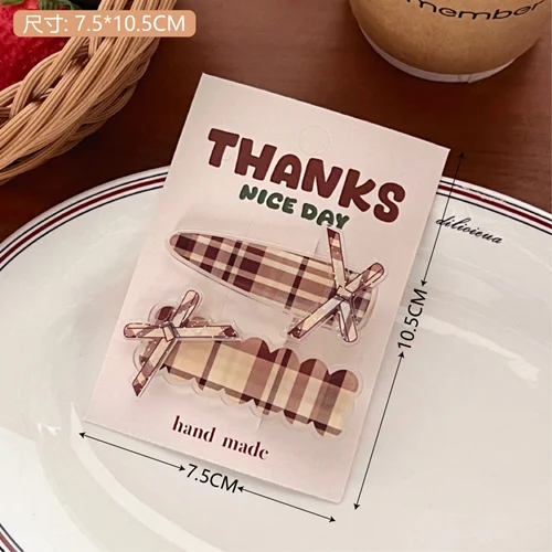 ست گیره پاپیونی چهارخونه✨