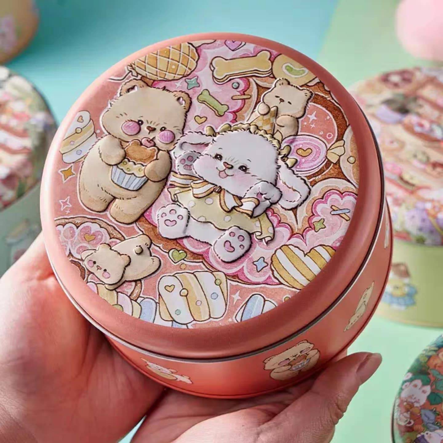 قوطى فلزى فانتزى گرد طرح 4